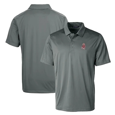 Cutter & Buck Steel Washington State Cougars Primary Team Logo Prospect Textured Stretch Polo