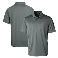 Cutter & Buck Steel Washington State Cougars Primary Team Logo Prospect Textured Stretch Polo