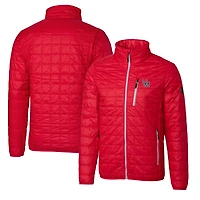 Cutter & Buck Red Ole Miss Rebels Primary Team Logo Rainier PrimaLoft Eco Insulated Full-Zip Puffer Jacket
