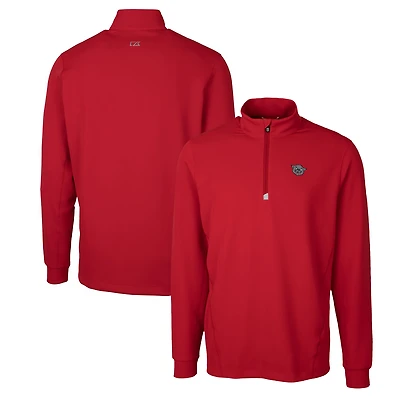 Men's Cutter & Buck Red Cincinnati Bearcats Traverse Stretch Quarter Zip-Pullover Top