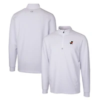 Men's Cutter & Buck White Florida Gators Traverse Stretch Quarter Zip-Pullover Top
