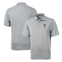 Men's Cutter & Buck Gray Georgia Tech Yellow Jackets Team Logo Virtue Eco Pique Recycled Polo