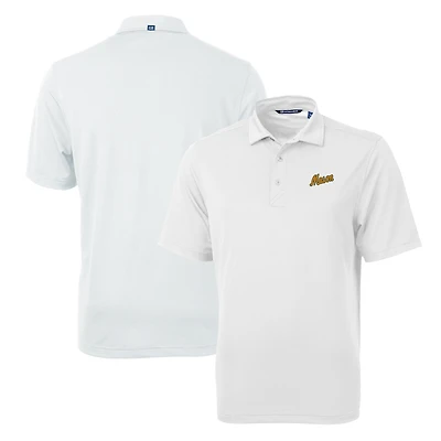 Men's Cutter & Buck White George Mason Patriots Team Logo Virtue Eco Pique Recycled Polo