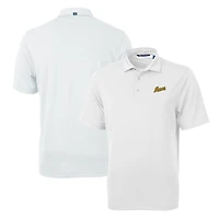 Men's Cutter & Buck White George Mason Patriots Team Logo Virtue Eco Pique Recycled Polo