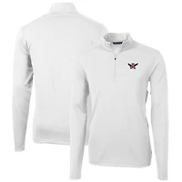 Men's Cutter & Buck Auburn Tigers Virtue Eco Pique Recycled Quarter-Zip Pullover Top
