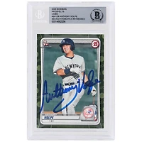Anthony Volpe New York Yankees Autographed 2020 Bowman Prospects Camo #BP-139 Beckett Fanatics Witnessed Authenticated Card