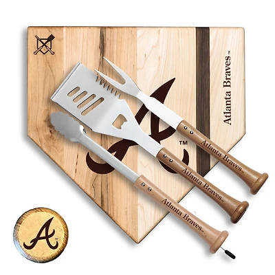 Baseball BBQ Atlanta Braves 12'' Silver Slugger Combo Set