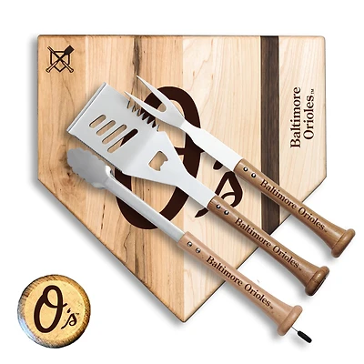 Baseball BBQ Baltimore Orioles 12'' Silver Slugger Combo Set