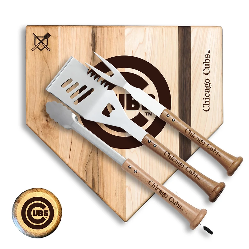 Baseball BBQ Chicago Cubs 12'' Silver Slugger Combo Set