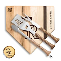 Baseball BBQ Colorado Rockies 12'' Silver Slugger Combo Set