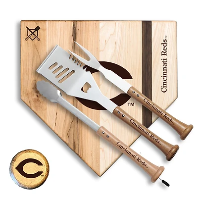 Baseball BBQ Cincinnati Reds 12'' Silver Slugger Combo Set