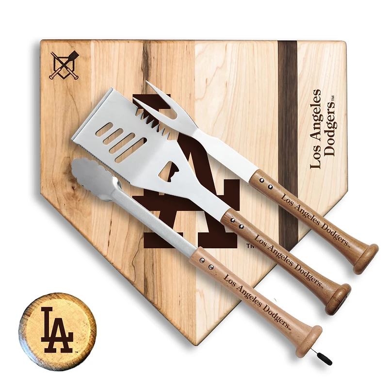 Baseball BBQ Los Angeles Dodgers 12'' Silver Slugger Combo Set