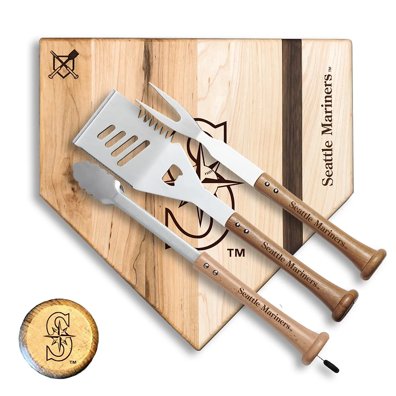 Baseball BBQ Seattle Mariners 12'' Silver Slugger Combo Set