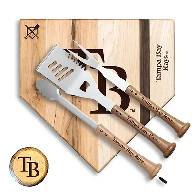 Baseball BBQ Tampa Bay Rays 12'' Silver Slugger Combo Set