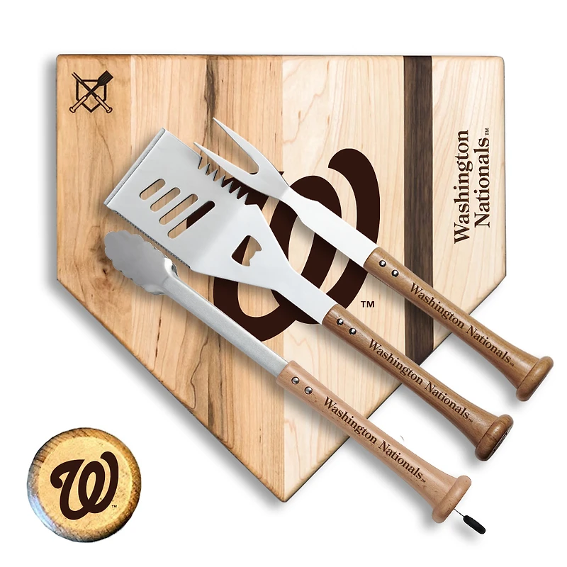 Baseball BBQ Washington Nationals 12'' Silver Slugger Combo Set