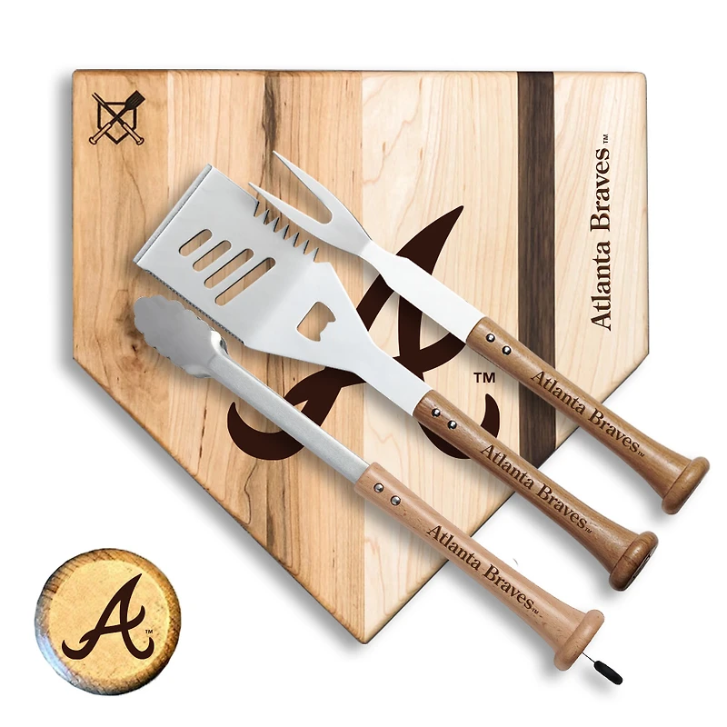 Baseball BBQ Atlanta Braves 17'' Slugger Combo Set