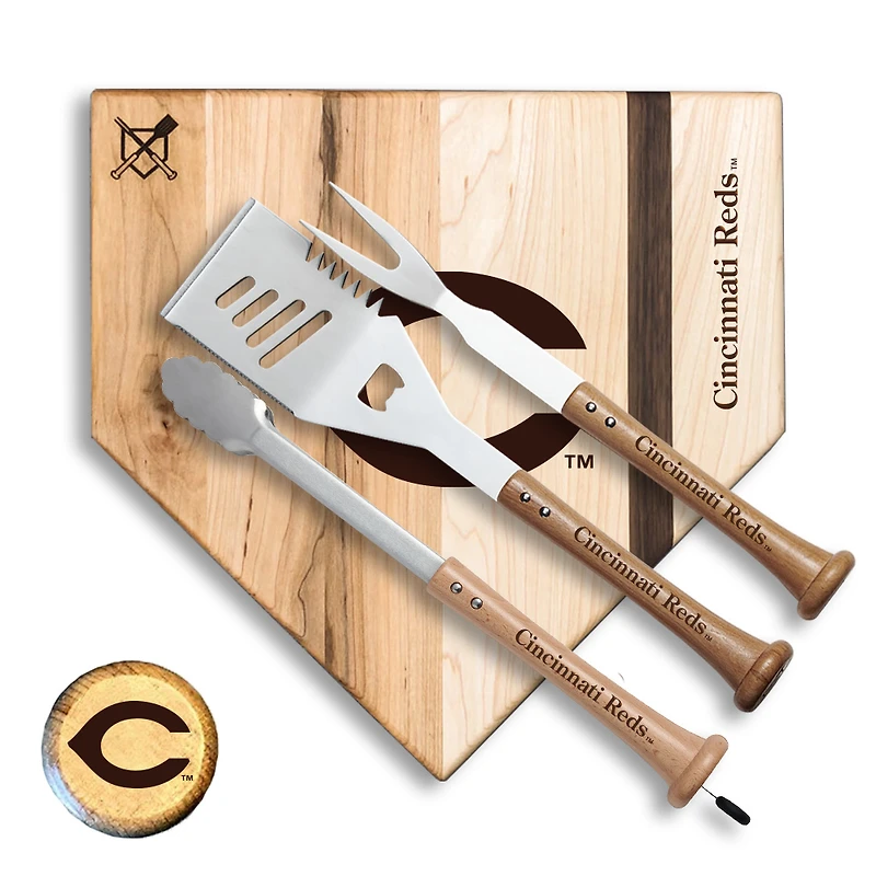Baseball BBQ Cincinnati Reds 17'' Slugger Combo Set