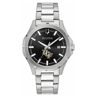 Men's Bulova Black UCF Knights Stainless Steel Classic Sport Watch