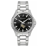 Men's Bulova Black UCF Knights Stainless Steel Classic Sport Watch