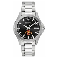 Men's Bulova Black Iowa State Cyclones Stainless Steel Classic Sport Watch