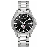 Men's Bulova Black Fordham Rams Stainless Steel Classic Sport Watch