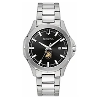 Men's Bulova Black Army Black Knights Stainless Steel Classic Sport Watch