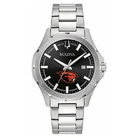Men's Bulova Black Oregon State Beavers Stainless Steel Classic Sport Watch