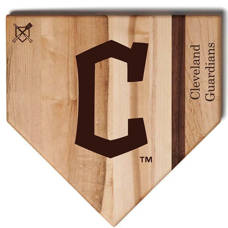 Baseball BBQ Cleveland Guardians 12'' x 12'' Home Plate Cutting Board