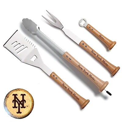 Baseball BBQ New York Mets Home Run Grill Set