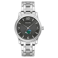 Men's Bulova Black Tulane Green Wave Stainless Steel Corporate Collection Watch