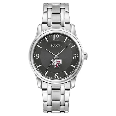 Men's Bulova Black Fordham Rams Stainless Steel Corporate Collection Watch