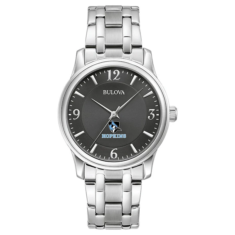 Men's Bulova Black Johns Hopkins Blue Jays Stainless Steel Corporate Collection Watch