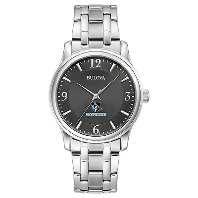 Men's Bulova Black Johns Hopkins Blue Jays Stainless Steel Corporate Collection Watch