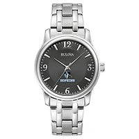 Men's Bulova Black Johns Hopkins Blue Jays Stainless Steel Corporate Collection Watch