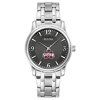 Men's Bulova Black Mississippi State Bulldogs Stainless Steel Corporate Collection Watch