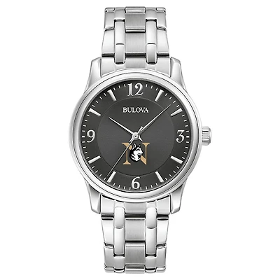 Men's Bulova Black Northeastern Huskies Stainless Steel Corporate Collection Watch