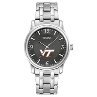 Men's Bulova Black Virginia Tech Hokies Stainless Steel Corporate Collection Watch