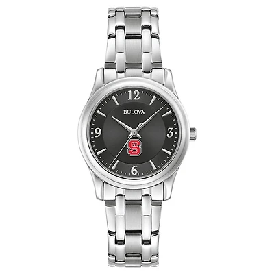 Women's Bulova Black NC State Wolfpack Corporate Collection Stainless Steel Watch
