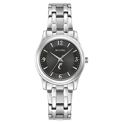 Women's Bulova Black Cincinnati Bearcats Corporate Collection Stainless Steel Watch