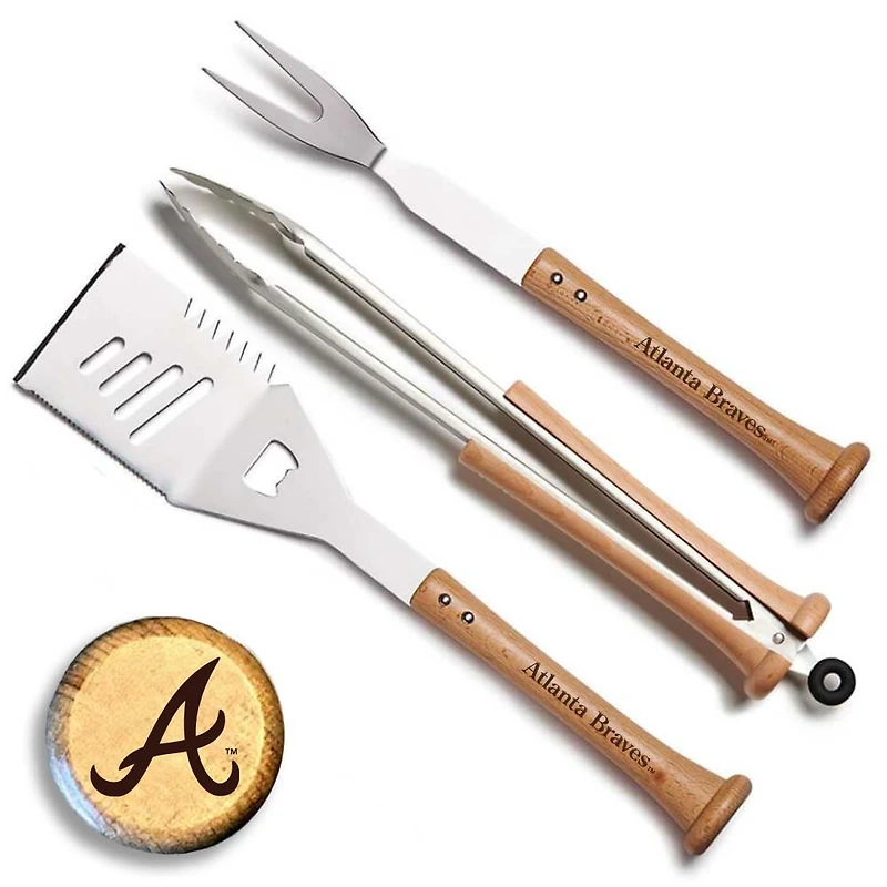 Baseball BBQ Atlanta Braves Triple Play Combo Set