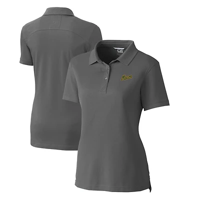 Women's Cutter & Buck Steel George Mason Patriots Advantage Tri-Blend Pique Polo