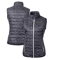 Women's Cutter & Buck Black Georgia Tech Yellow Jackets Camouflage Vault Rainier PrimaLoft Eco Full-Zip Vest