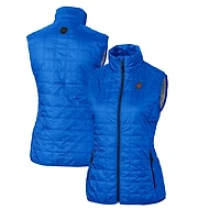Women's Cutter & Buck Royal Florida Gators Vault Rainier PrimaLoft Eco Full-Zip Puffer Vest