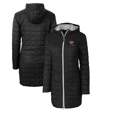 Women's Cutter & Buck Black Louisville Cardinals Vault Rainier Primaloft Eco Hooded Long Coat