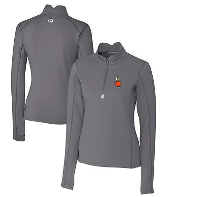Women's Cutter & Buck Steel UCF Knights Traverse Stretch Quarter-Zip Pullover Top