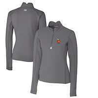 Women's Cutter & Buck Steel UCF Knights Traverse Stretch Quarter-Zip Pullover Top