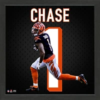 Highland Mint Ja'Marr Chase Cincinnati Bengals 13'' x 13'' Jersey Impact Frame