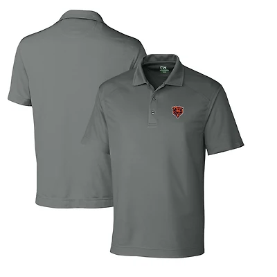 Men's Cutter & Buck Steel Chicago Bears Throwback Logo Big & Tall DryTec Genre Textured Solid Polo