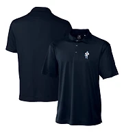 Men's Cutter & Buck Navy Houston Oilers Throwback Logo Big & Tall DryTec Genre Textured Solid Polo