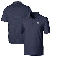 Men's Cutter & Buck Navy New York Giants Throwback Logo Big & Tall Forge Pencil Stripe Stretch Polo